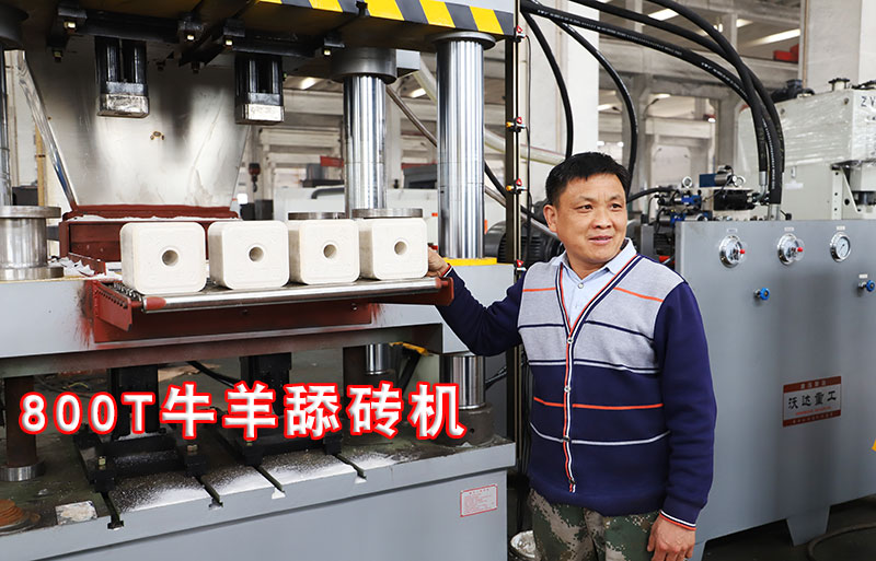 800噸粉末(mo)成型牛羊舔磚鹽(yan)磚機