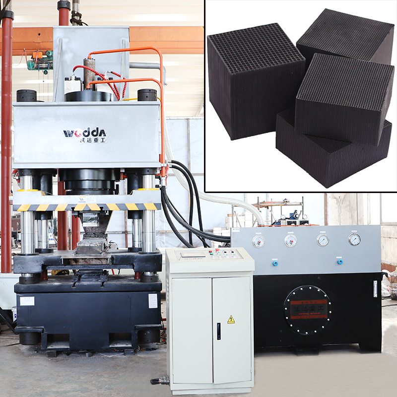 全自動活(huo)性炭成型(xíng)液壓機_400噸(dun)粉末成型(xing)液壓機